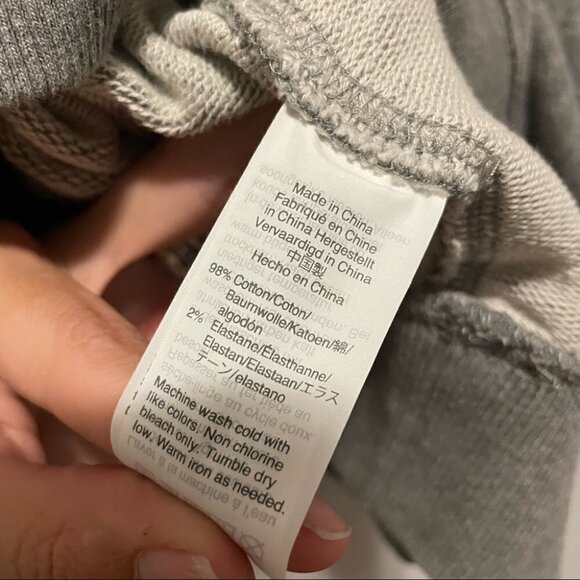 MADEWELL • Grey Ruffle Crew Neck Sweatshirt - Picture 8 of 9